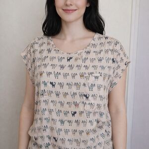 Women's Cat Print Top